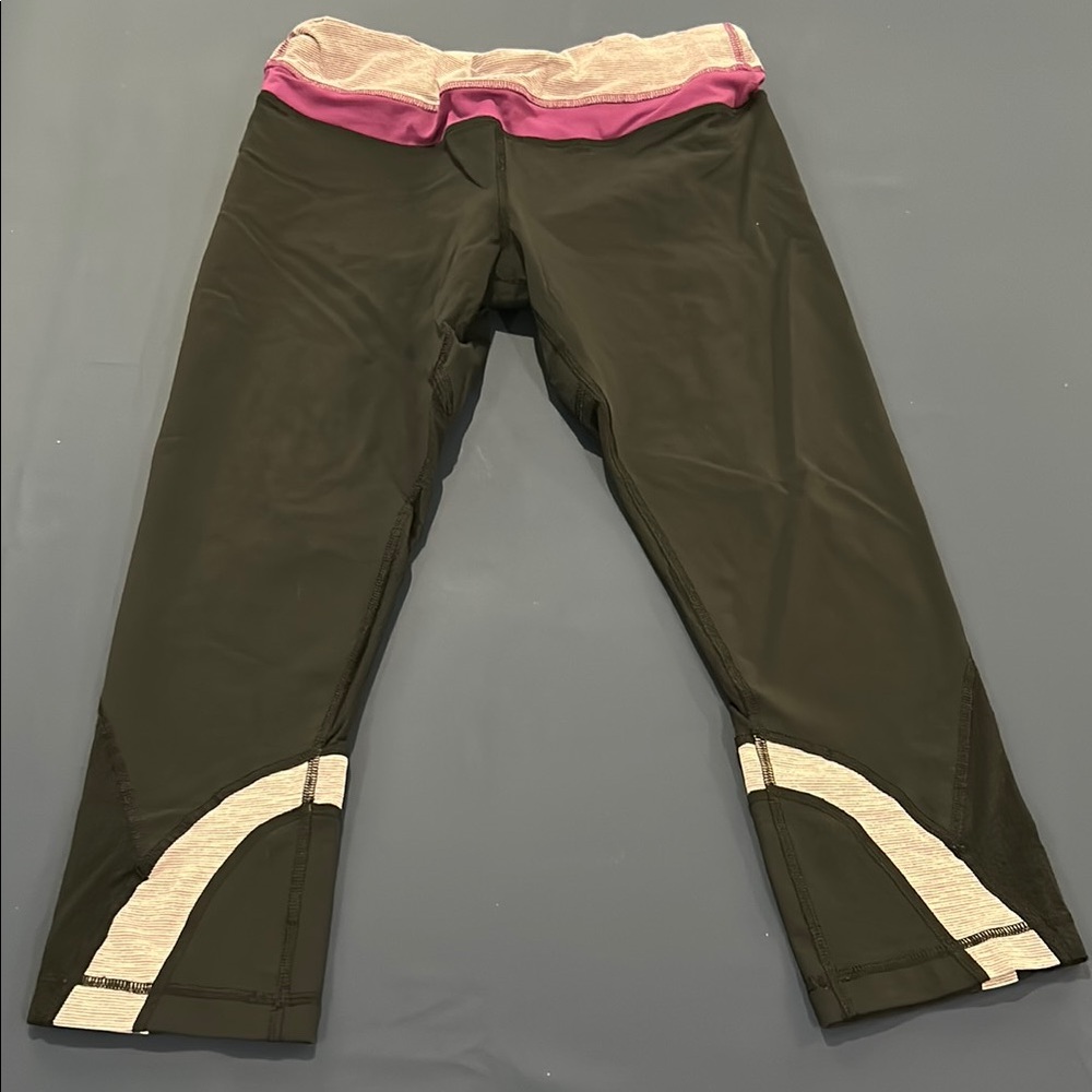 Lulu Black and Pink Leggings